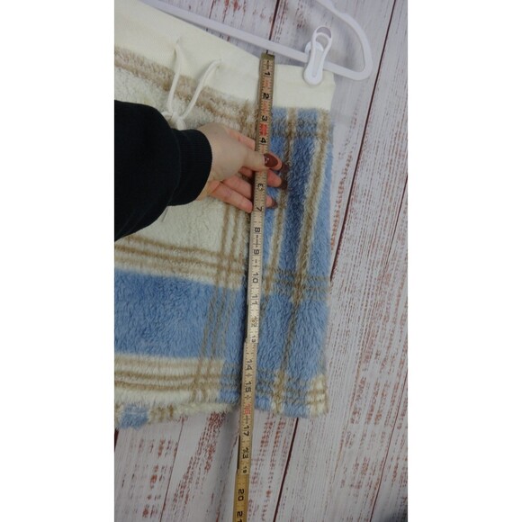 CALI 1850 Skirt Women Medium Plaid Fur Mini School Girl Preppy Academia - Picture 4 of 7